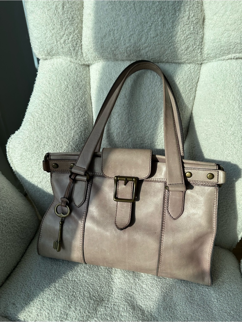 Fossil mauve pink tote
